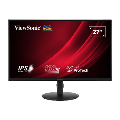 Viewsonic VA2708-HDJ 27 Inch IPS Monitor, Full HD, 100Hz, 5ms, VGA, HDMI, Display Port, Height Adjust, Pivot, Swivel, Int PSU, VESA