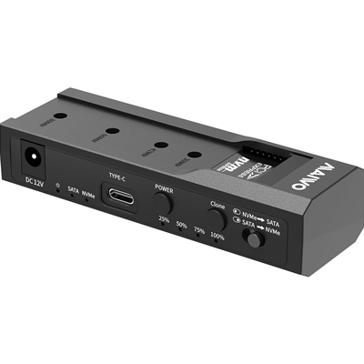 Maiwo USB Type-C, Dual Bay HDD/NVMe M2 SSD 10Gbps Clone Converter For 2.5