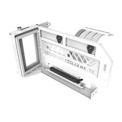 Cooler Master Vertical Graphics Card Holder Kit V3 White Version, 165mm PCIe 4.0 x16 Riser Cable Included, Compatible with ATX & Micro ATX Cases, Toolless Adjustable Design, Premium Materials with 42% Increased Durability