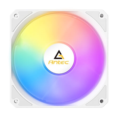 Antec P12R ARGB Reverse PWM 120mm Fan - 4-Pin, White, High-Airflow Cooling, 9-Blade Design with Anti-Vibration Pads