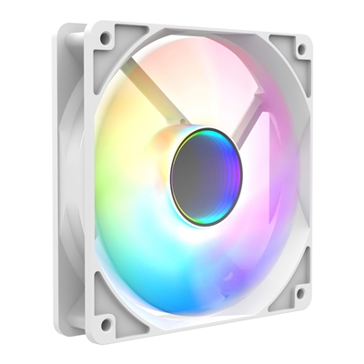 CIT Halo 120mm Infinity ARGB White 4-Pin PWM High-Performance PC Cooling Fan with Addressable RGB Lighting and Superior Airflow