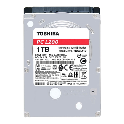 Toshiba MQ04ABF100 1TB 5400RPM 2.5 Inch 7mm Internal Hard Drive