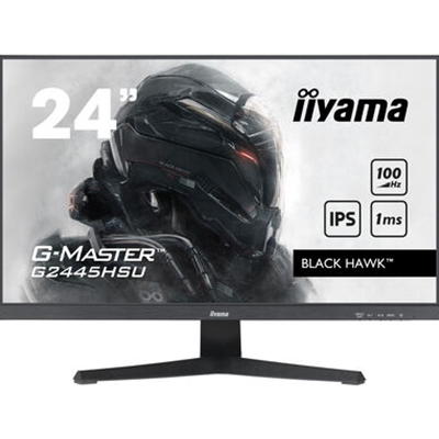 iiyama G-MASTER G2245HSU-B1 22 inch IPS Monitor, Full HD, 1ms, HDMI, DisplayPort, USB Hub, Freesync, 100Hz, Speakers, Black, Internal PSU, VESA