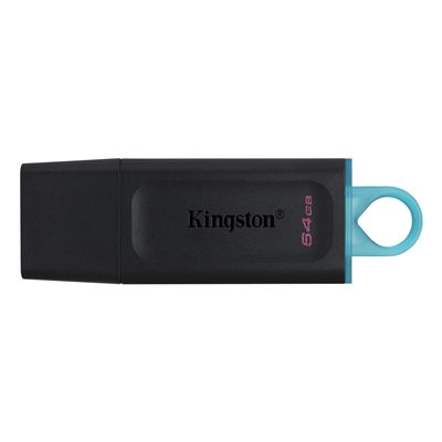 Kingston DataTraveler Exodia 64GB USB 3.2 Black with Cyan loop USB Flash Drive